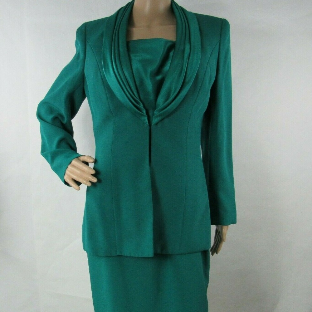 Nahdree Dress Suit Jacket 2 Piece Turquoise